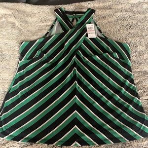 Women’s plus size striped halter top
